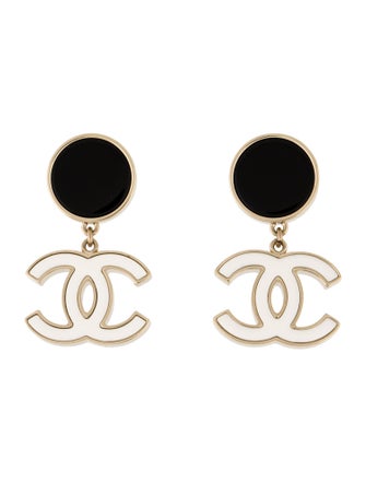 Chanel 2023 Resin CC Drop Earrings