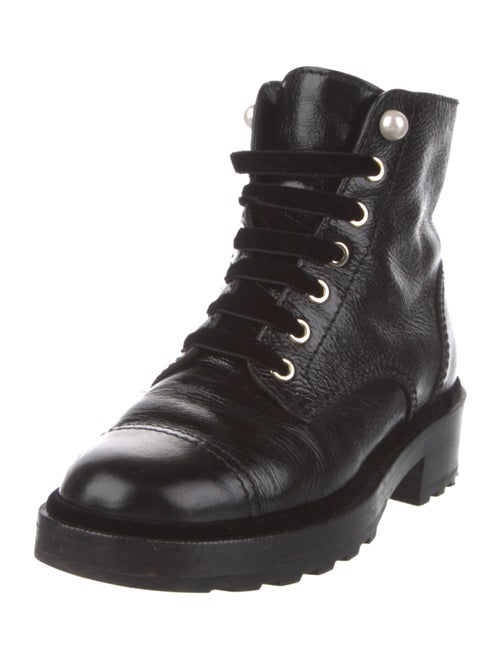 Chanel 2021 Interlocking CC Logo Combat Boots