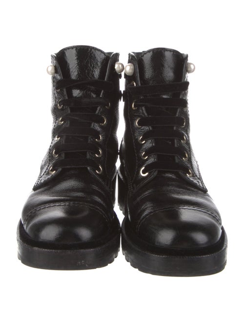 Chanel 2021 Interlocking CC Logo Combat Boots