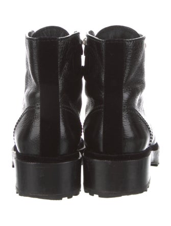 Chanel 2021 Interlocking CC Logo Combat Boots
