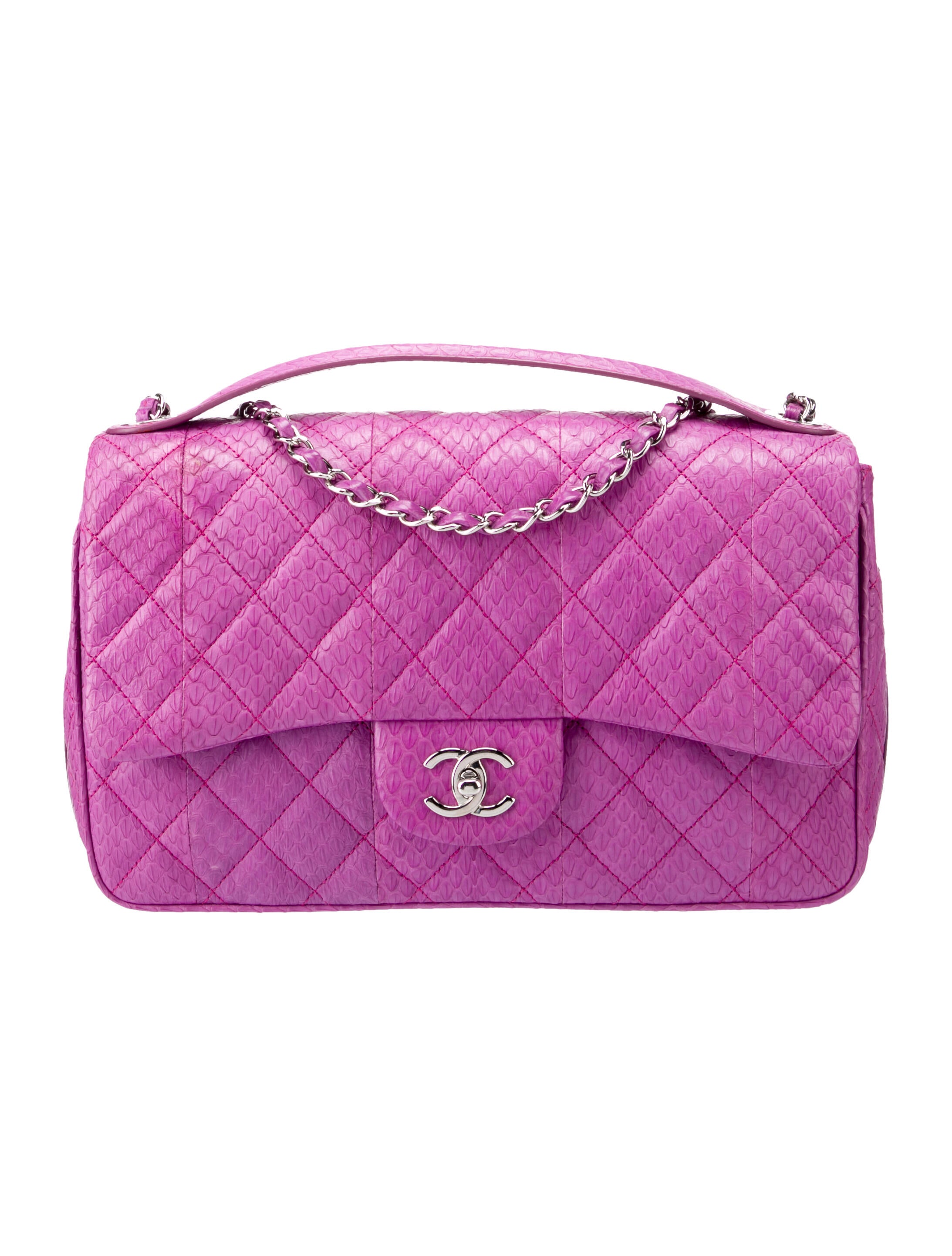 Chanel Snakeskin Easy Carry Flap Bag