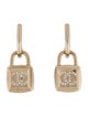 Chanel 2023 Strass CC Padlock Drop Earrings