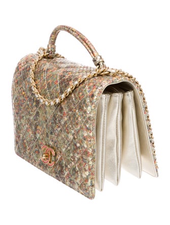 Chanel Python Flap Accordion Bag