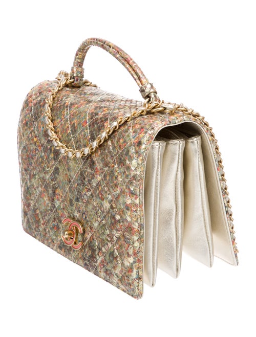 Chanel Python Flap Accordion Bag