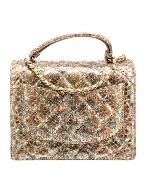 Chanel Python Flap Accordion Bag