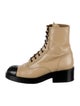 Chanel 2022 Interlocking CC Logo Combat Boots