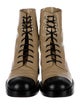 Chanel 2022 Interlocking CC Logo Combat Boots