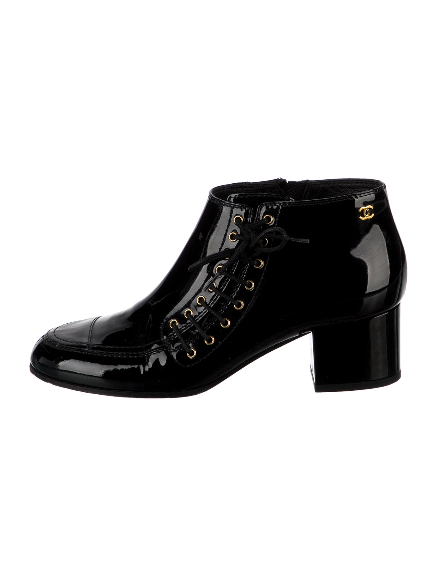 Chanel 2015 Interlocking CC Logo Boots