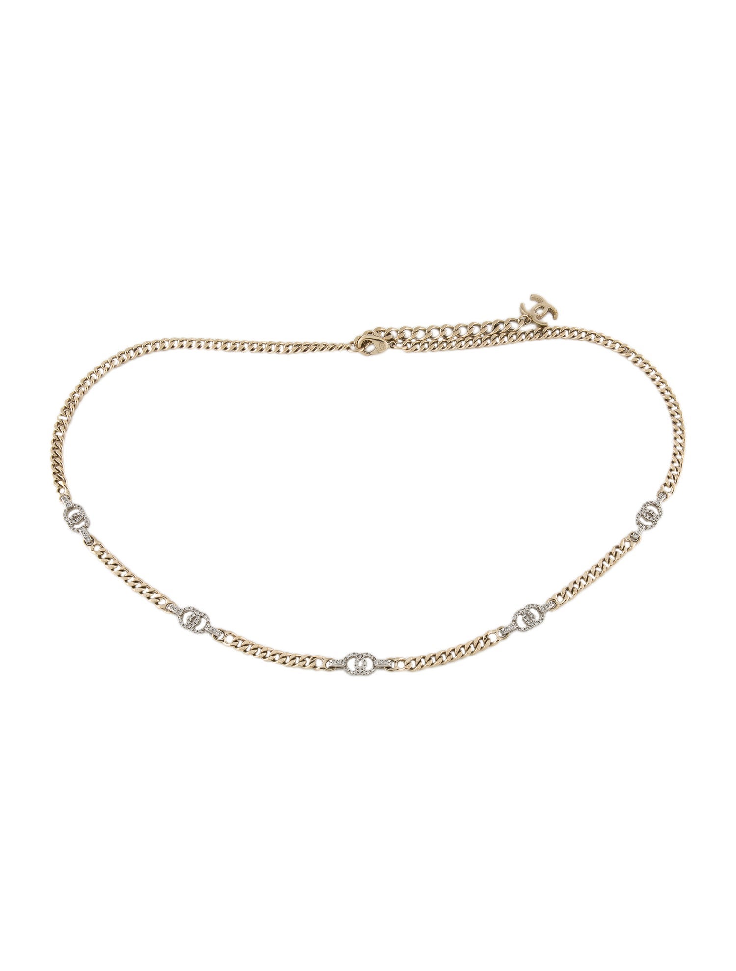 Chanel 2022 Interlocking CC Logo Chain-Link Belt