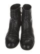 Chanel Interlocking CC Logo Leather Boots