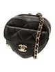 Chanel Mini CC In Love Heart Clutch w/ Chain