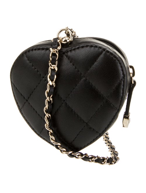 Chanel Mini CC In Love Heart Clutch w/ Chain