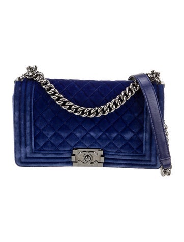 Chanel Shoulder Bags Medium Velvet Boy Bag