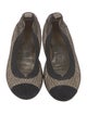 Chanel Interlocking CC Logo Embroidered Accent Ballet Flats