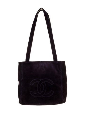 Chanel Shoulder Bags Suede CC Tote