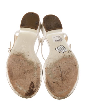 Chanel 2017 Interlocking CC Logo T-Strap Sandals