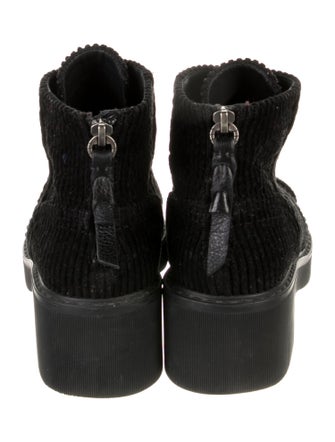 Chanel 2018 Interlocking CC Logo Lace-Up Boots