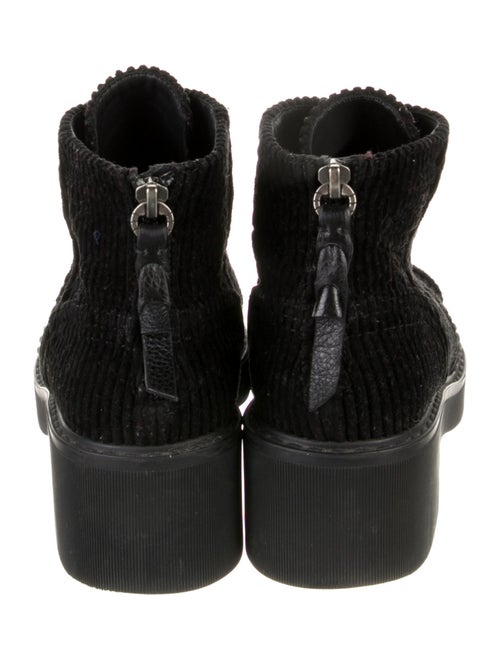 Chanel 2018 Interlocking CC Logo Lace-Up Boots