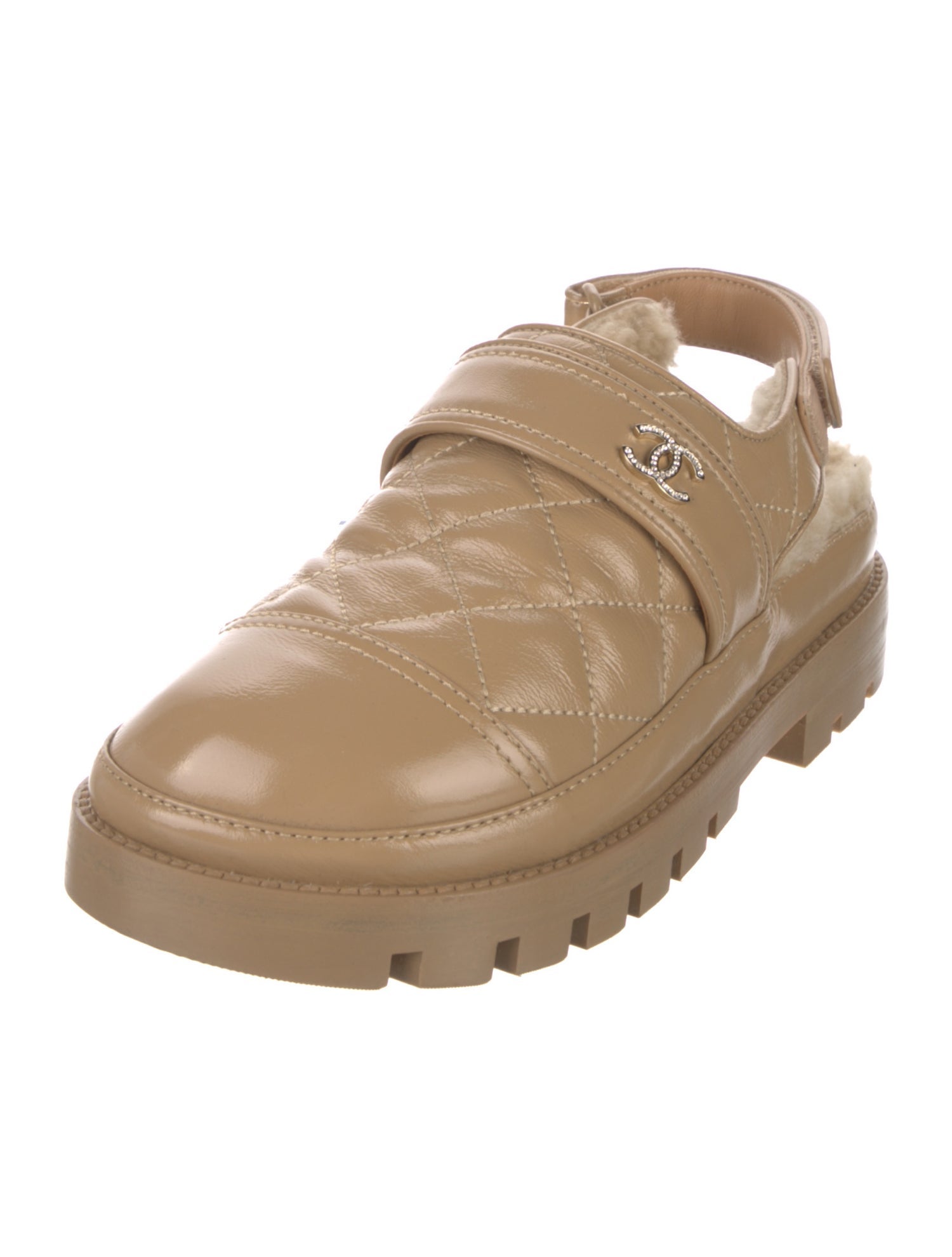 Chanel 2023 Interlocking CC Logo Slingback Flats