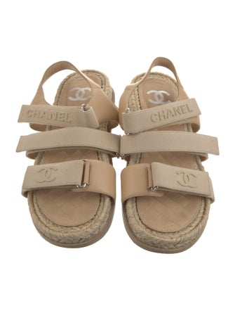 Chanel Interlocking CC Logo Canvas Espadrilles