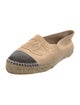 Chanel Interlocking CC Logo Leather Espadrilles