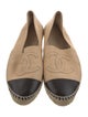 Chanel Interlocking CC Logo Leather Espadrilles