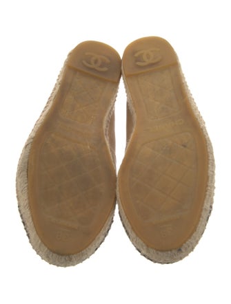 Chanel Interlocking CC Logo Leather Espadrilles