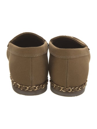 Chanel Interlocking CC Logo Canvas Loafers