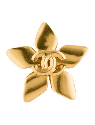 Chanel Pin Vintage Star CC Brooch