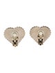 Chanel Enamel Heart Clip-On Earrings
