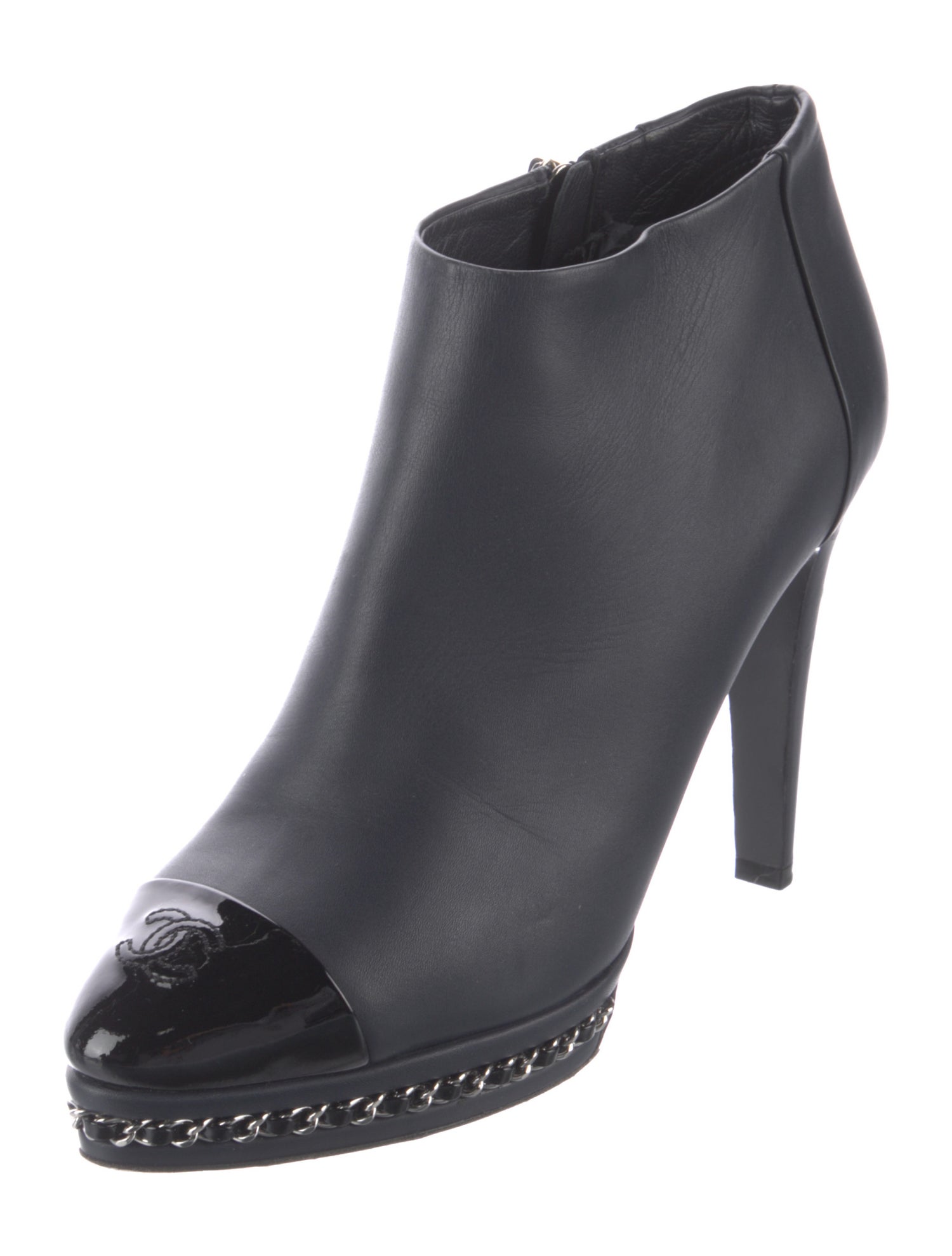 Chanel 2015 Interlocking CC Logo Boots