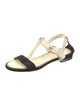Chanel 2023 Leather T-Strap Sandals