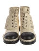 Chanel Interlocking CC Logo Lambskin Combat Boots