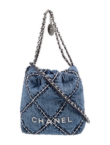 Chanel Crossbody Bags Mini Denim 22 Hobo