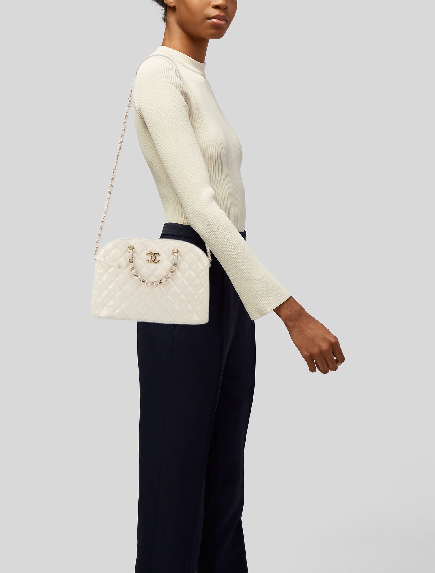 Chanel 2023 Patent Coco Shopping Bag