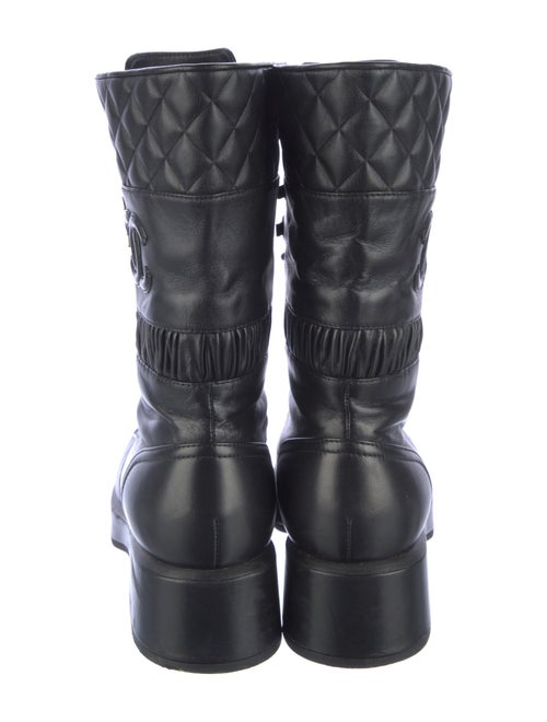 Chanel 2021 Interlocking CC Logo Combat Boots