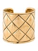 Chanel Vintage Quilted Cuff Bracelet