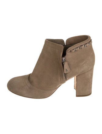 Chanel 2014 Interlocking CC Logo Boots