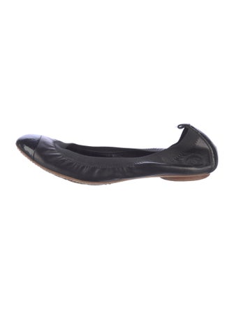 Chanel Interlocking CC Logo Lambskin Ballet Flats