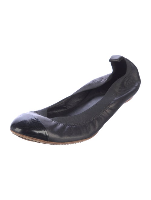 Chanel Interlocking CC Logo Lambskin Ballet Flats