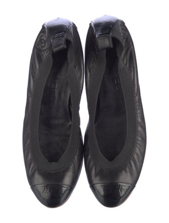 Chanel Interlocking CC Logo Lambskin Ballet Flats