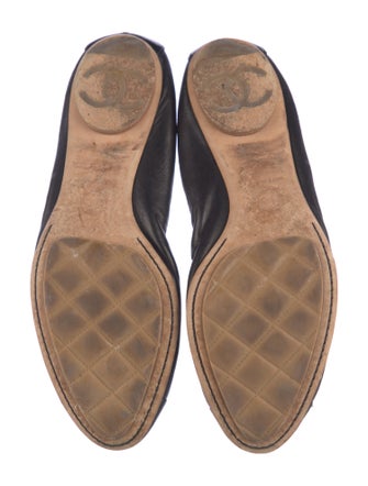 Chanel Interlocking CC Logo Lambskin Ballet Flats