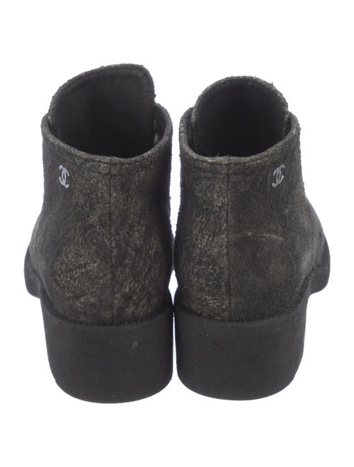Chanel 2016 Interlocking CC Logo Lace-Up Boots