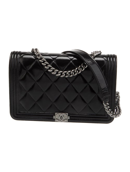Chanel Patent Boy Wallet On Chain