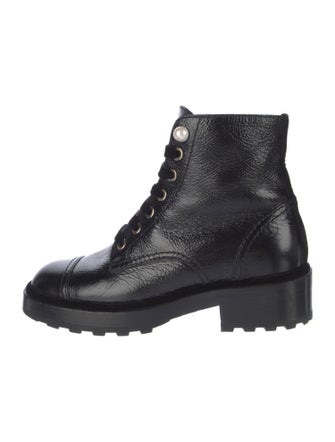 Chanel 2021 Interlocking CC Logo Combat Boots