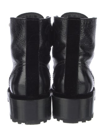 Chanel 2021 Interlocking CC Logo Combat Boots