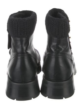Chanel 2023 Interlocking CC Logo Combat Boots