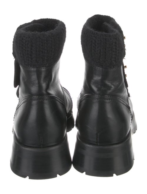 Chanel 2023 Interlocking CC Logo Combat Boots