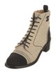 Chanel 2019 Interlocking CC Logo Lace-Up Boots