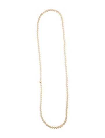 Chanel Bead Strand Faux Pearl Long Necklace